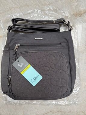 Travelon Chelsea Quilted Crossbody Bag - Charcoal
